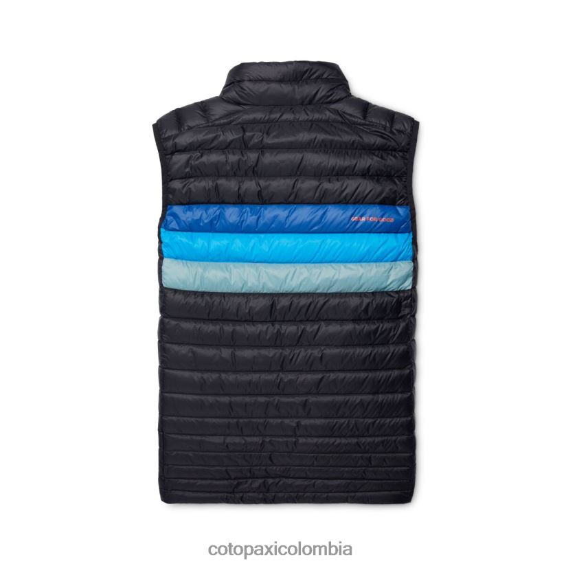 Cotopaxi chaleco de plumas fuego hombres negro/rayas pacíficas XN60D2125 ropa