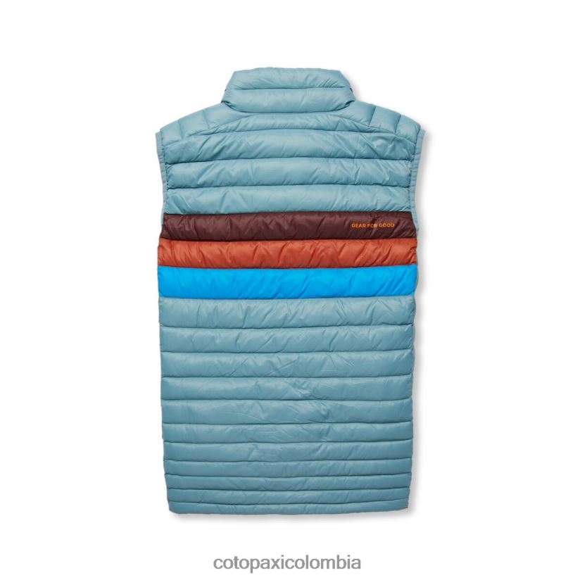 Cotopaxi chaleco de plumas fuego hombres rayas de pasto azul XN60D2128 ropa