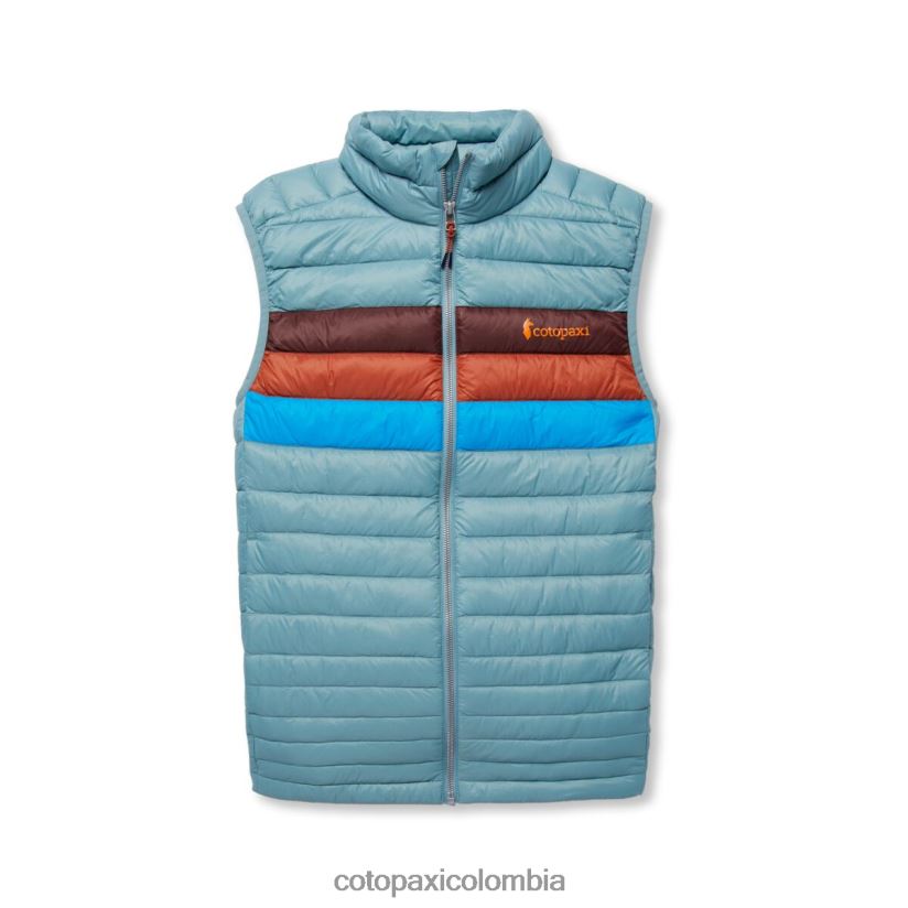 Cotopaxi chaleco de plumas fuego hombres rayas de pasto azul XN60D2128 ropa
