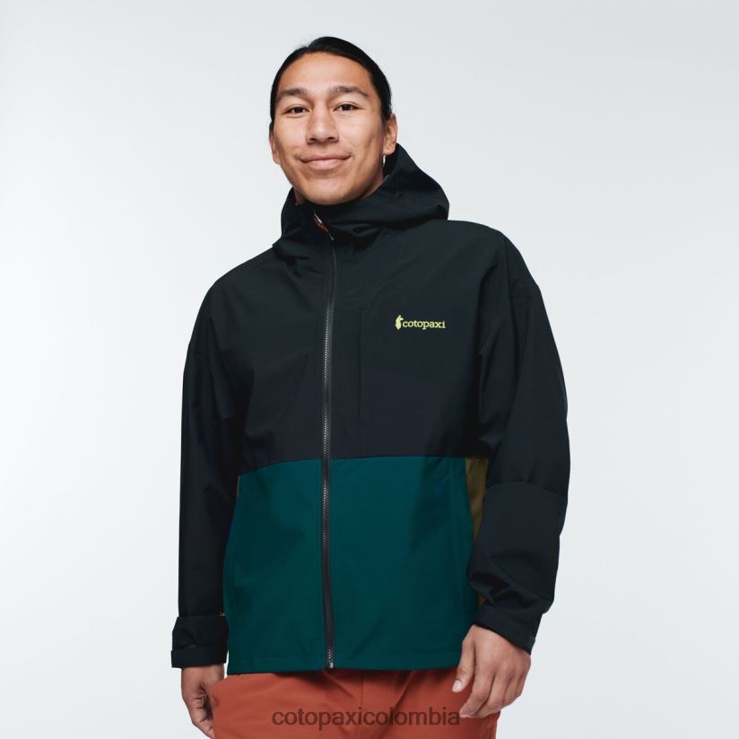 Cotopaxi chaqueta de lluvia cielo hombres negro XN60D2107 ropa