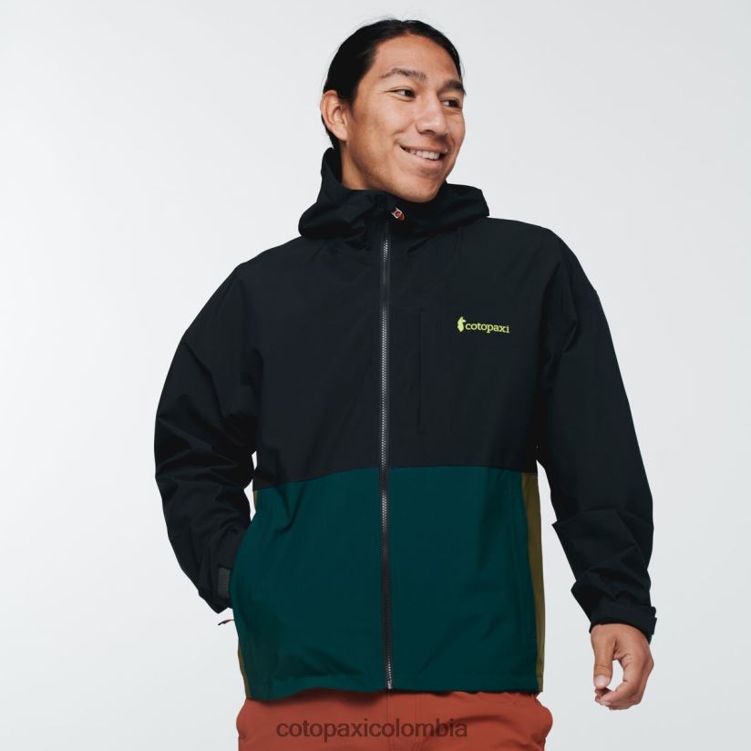Cotopaxi chaqueta de lluvia cielo hombres negro XN60D2107 ropa