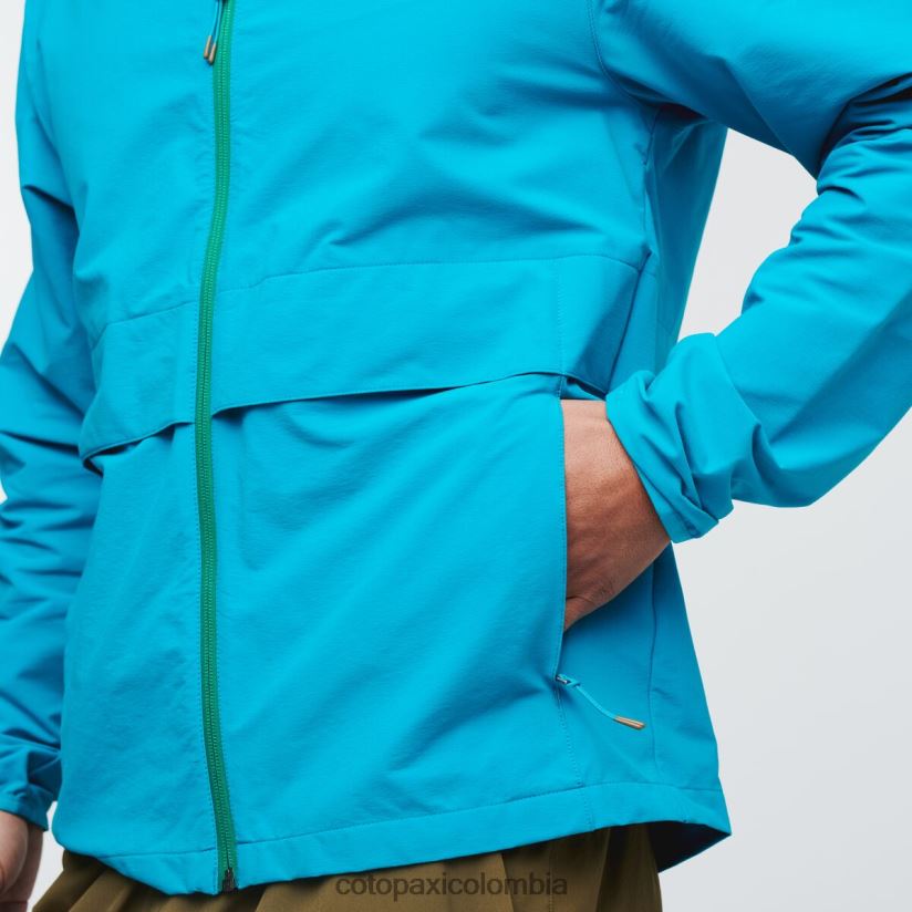 Cotopaxi chaqueta de viaje viento hombres azul mineral XN60D2101 ropa