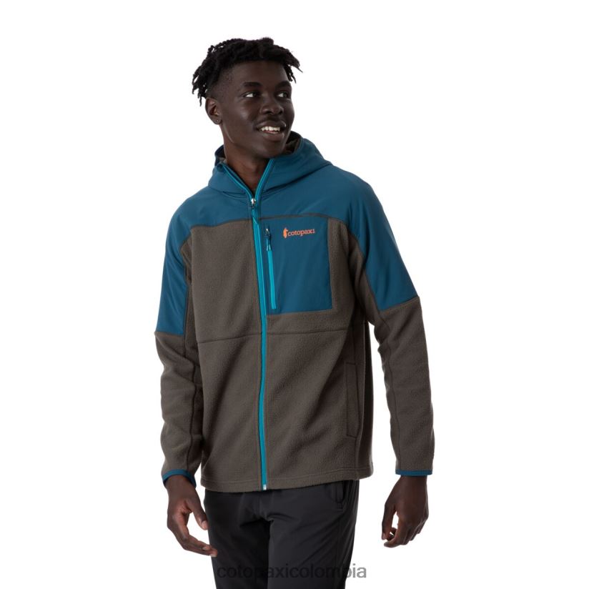 Cotopaxi chaqueta polar con capucha y cierre completo abrazo hombres índigo/hierro XN60D2123 ropa