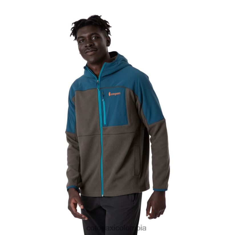 Cotopaxi chaqueta polar con capucha y cierre completo abrazo hombres índigo/hierro XN60D2123 ropa