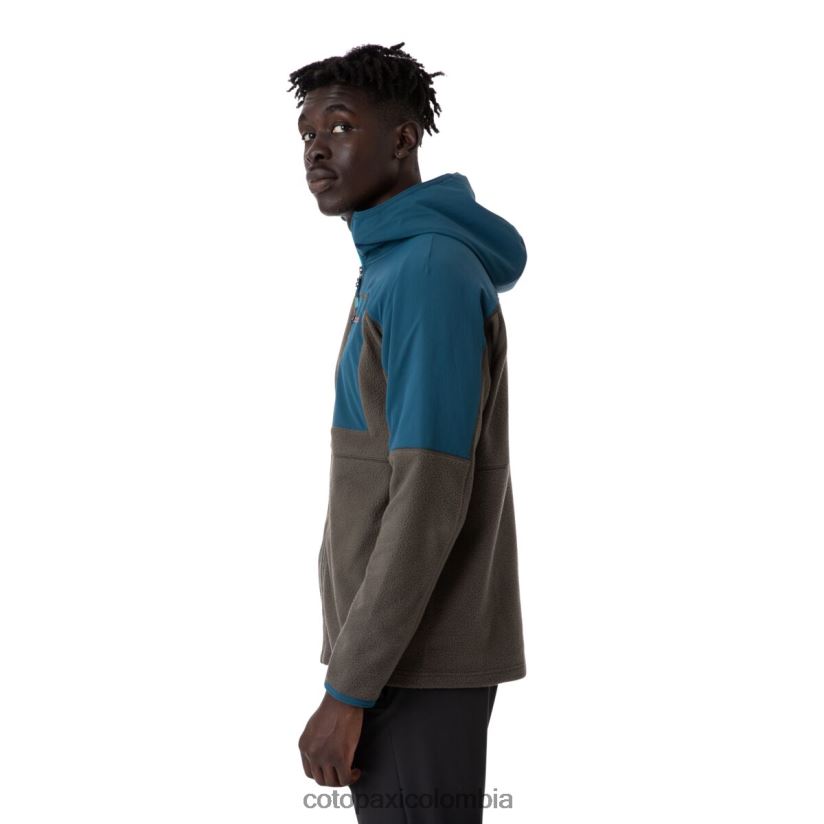 Cotopaxi chaqueta polar con capucha y cierre completo abrazo hombres índigo/hierro XN60D2123 ropa