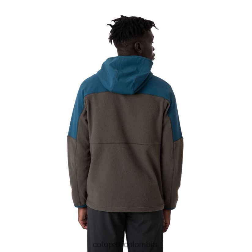 Cotopaxi chaqueta polar con capucha y cierre completo abrazo hombres índigo/hierro XN60D2123 ropa