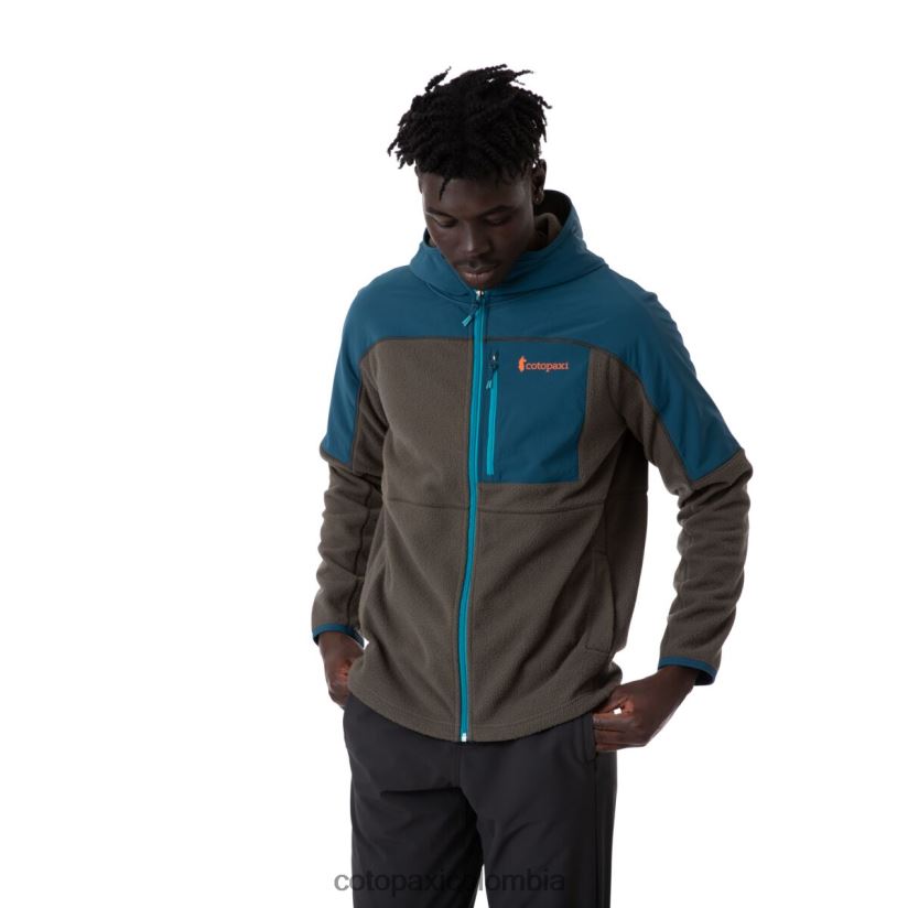 Cotopaxi chaqueta polar con capucha y cierre completo abrazo hombres índigo/hierro XN60D2123 ropa
