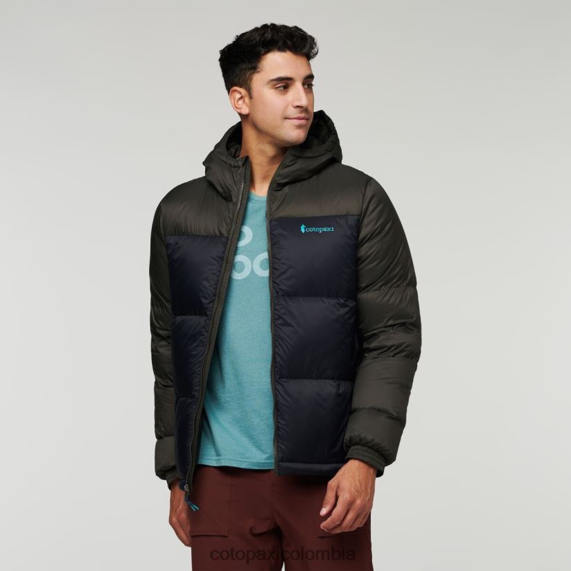 Cotopaxi chaqueta solazo de plumas con capucha hombres hierro/negro XN60D293 ropa
