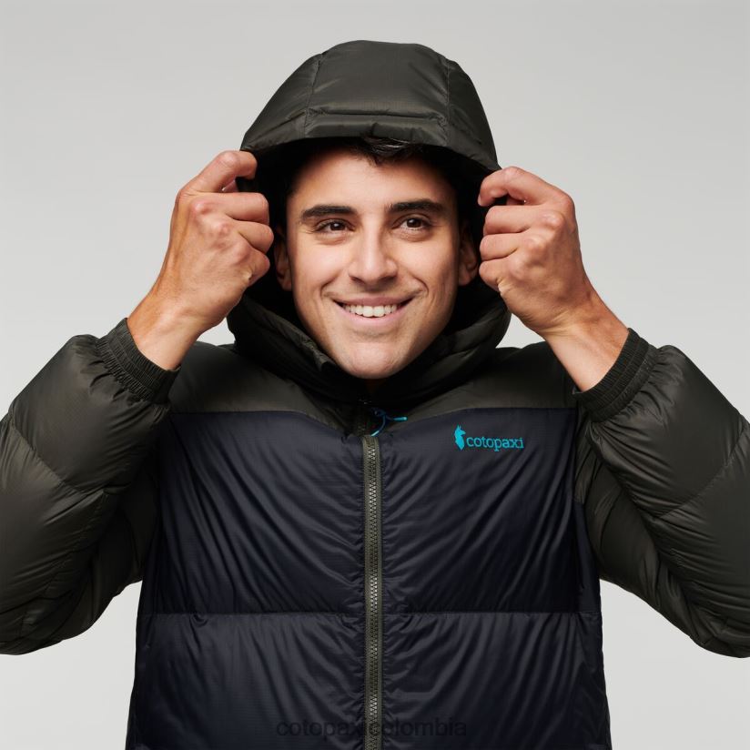 Cotopaxi chaqueta solazo de plumas con capucha hombres hierro/negro XN60D293 ropa