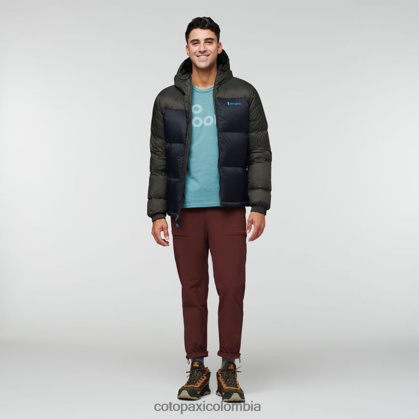 Cotopaxi chaqueta solazo de plumas con capucha hombres hierro/negro XN60D293 ropa