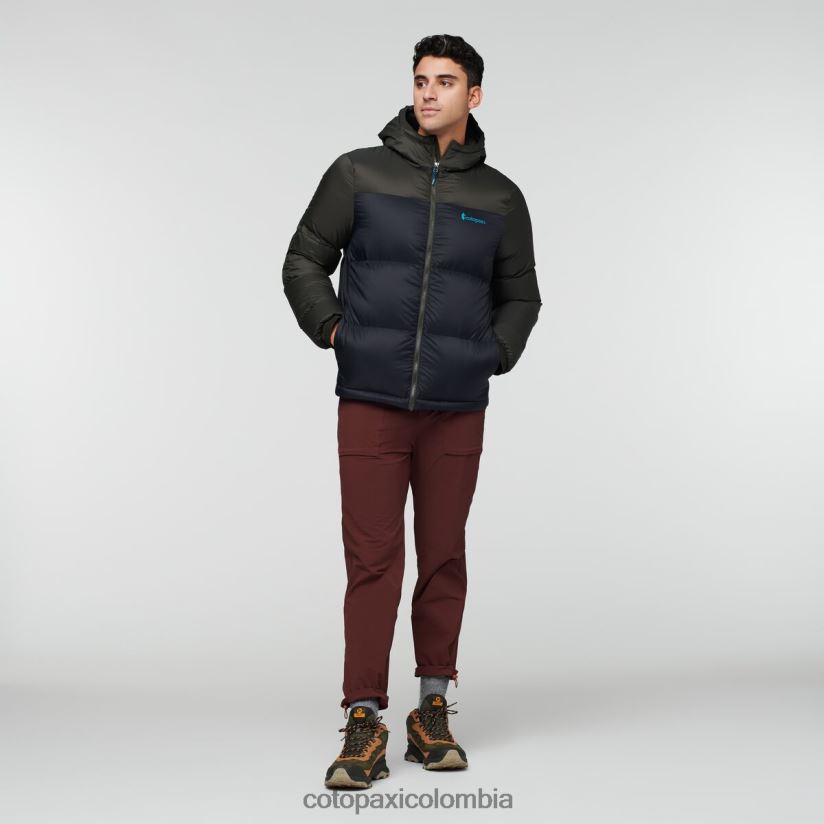 Cotopaxi chaqueta solazo de plumas con capucha hombres hierro/negro XN60D293 ropa
