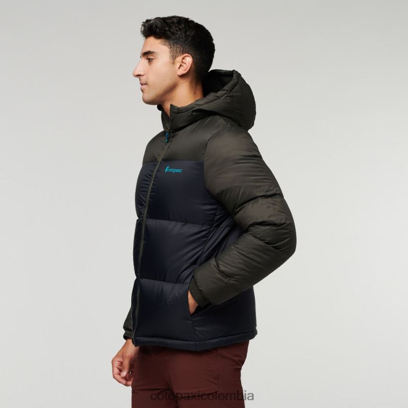 Cotopaxi chaqueta solazo de plumas con capucha hombres hierro/negro XN60D293 ropa