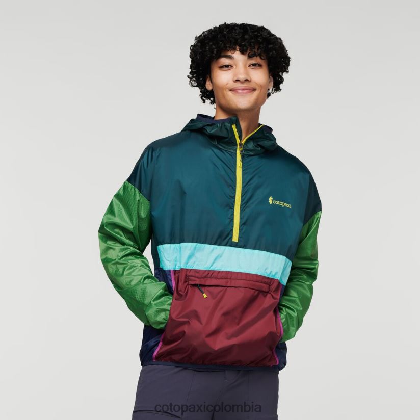 Cotopaxi cortavientos teca con media cremallera hombres pinares XN60D297 ropa