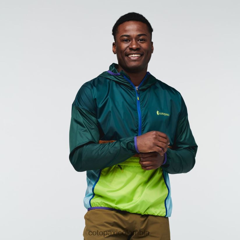 Cotopaxi cortavientos teca con media cremallera hombres punto reyes XN60D2112 ropa