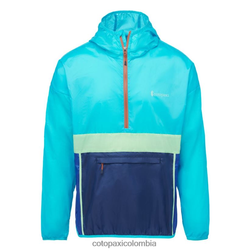 Cotopaxi cortavientos teca con media cremallera hombres sal marina XN60D2111 ropa