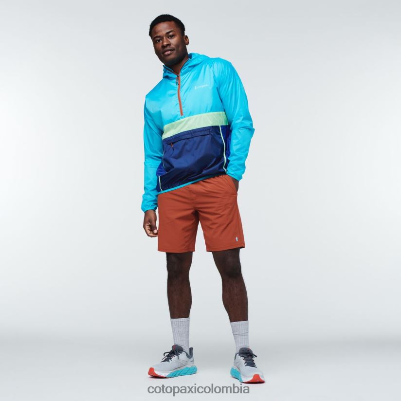 Cotopaxi cortavientos teca con media cremallera hombres sal marina XN60D2111 ropa