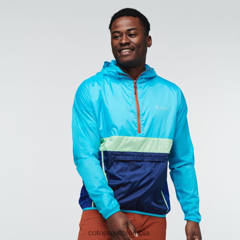 Cotopaxi cortavientos teca con media cremallera hombres sal marina XN60D2111 ropa