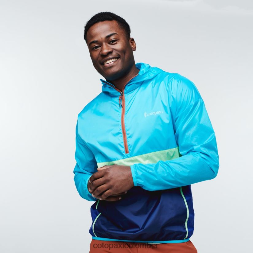 Cotopaxi cortavientos teca con media cremallera hombres sal marina XN60D2111 ropa