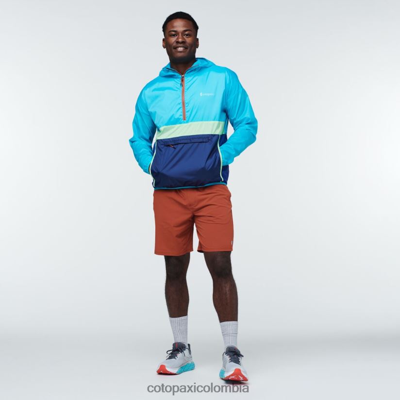 Cotopaxi cortavientos teca con media cremallera hombres sal marina XN60D2111 ropa