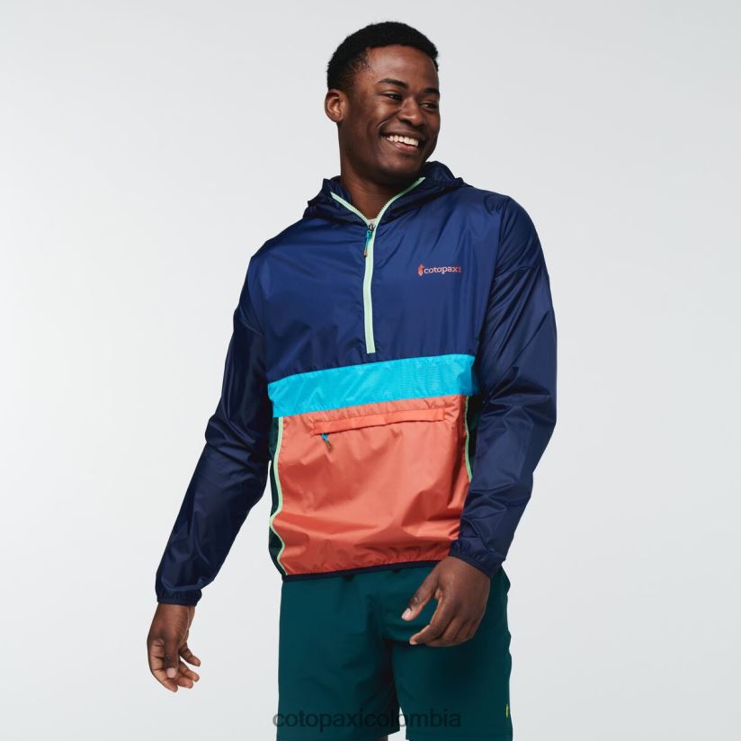 Cotopaxi cortavientos teca con media cremallera hombres sicomoro XN60D2105 ropa