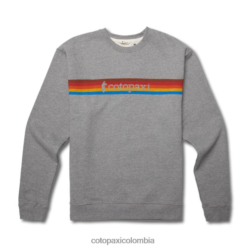 Cotopaxi sudadera orgánica con cuello redondo on the horizonte hombres cuero gris XN60D2136 ropa