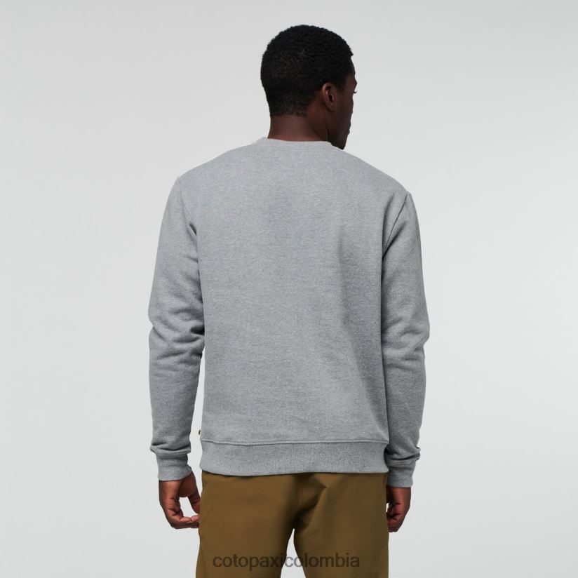 Cotopaxi sudadera orgánica con cuello redondo on the horizonte hombres cuero gris XN60D2136 ropa