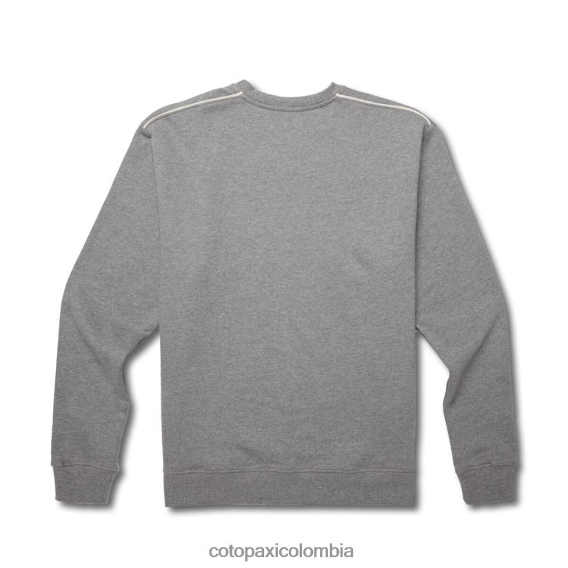 Cotopaxi sudadera orgánica con cuello redondo on the horizonte hombres cuero gris XN60D2136 ropa