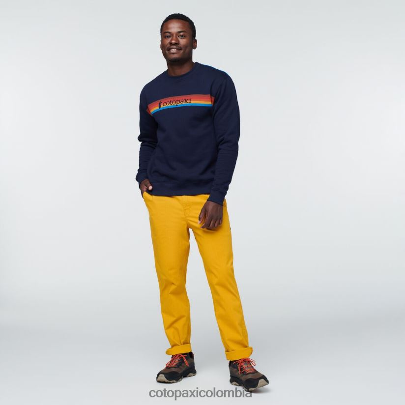 Cotopaxi sudadera orgánica con cuello redondo on the horizonte hombres marítimo XN60D2135 ropa
