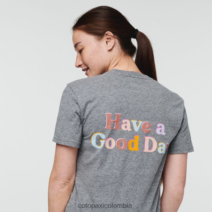 Cotopaxi que tengas un buen día camiseta mujer cuero gris XN60D268 ropa