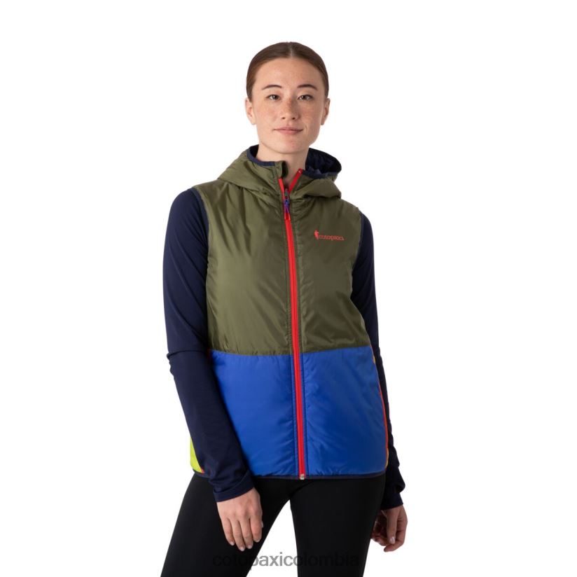 Cotopaxi chaleco con capucha teca calido mujer aceite de oliva XN60D251 ropa