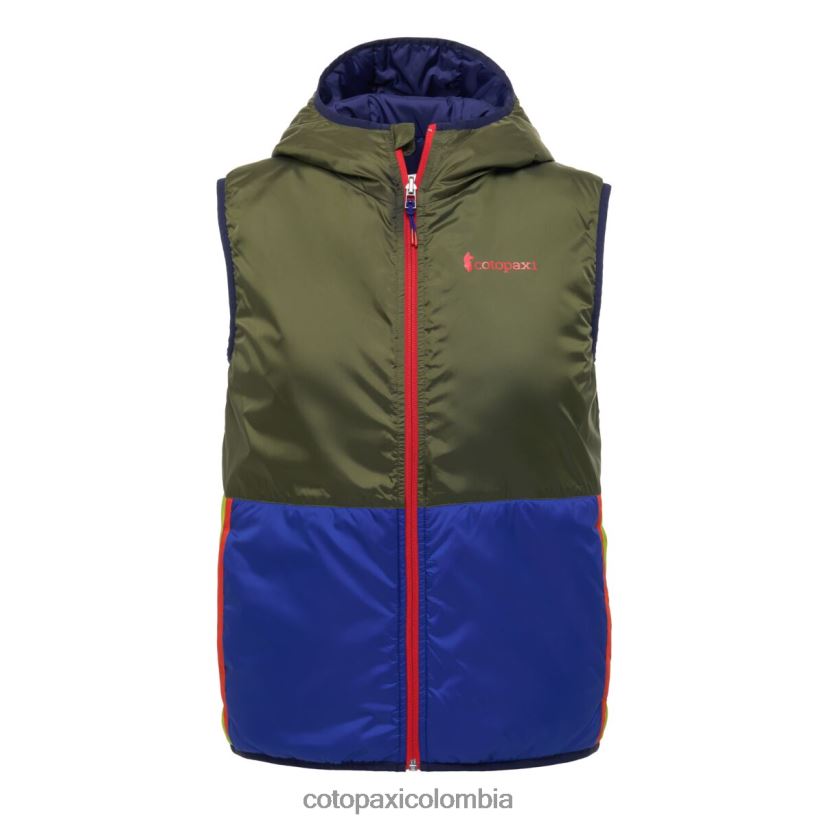 Cotopaxi chaleco con capucha teca calido mujer aceite de oliva XN60D251 ropa