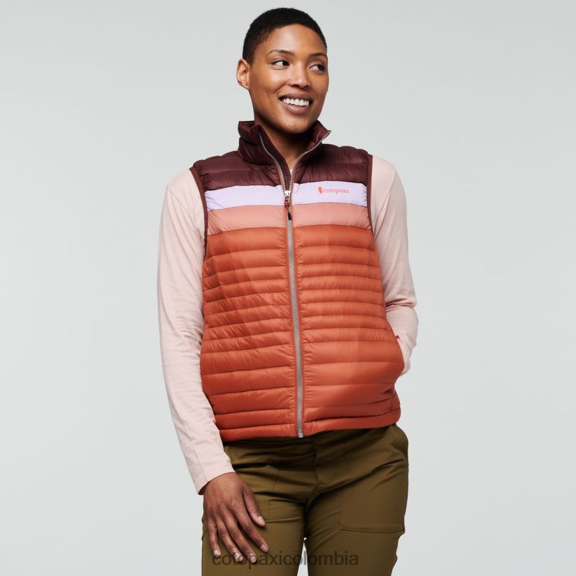 Cotopaxi chaleco de plumas fuego mujer castaña/especia XN60D246 ropa