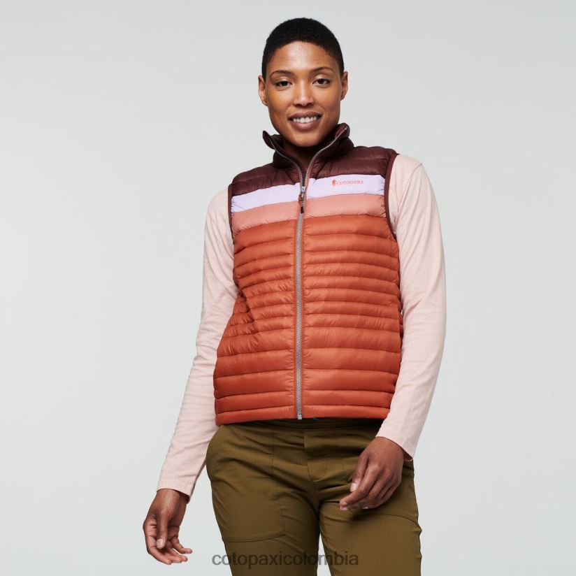 Cotopaxi chaleco de plumas fuego mujer castaña/especia XN60D246 ropa