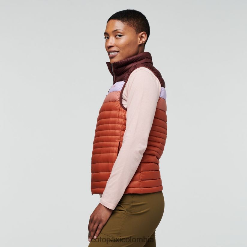 Cotopaxi chaleco de plumas fuego mujer castaña/especia XN60D246 ropa