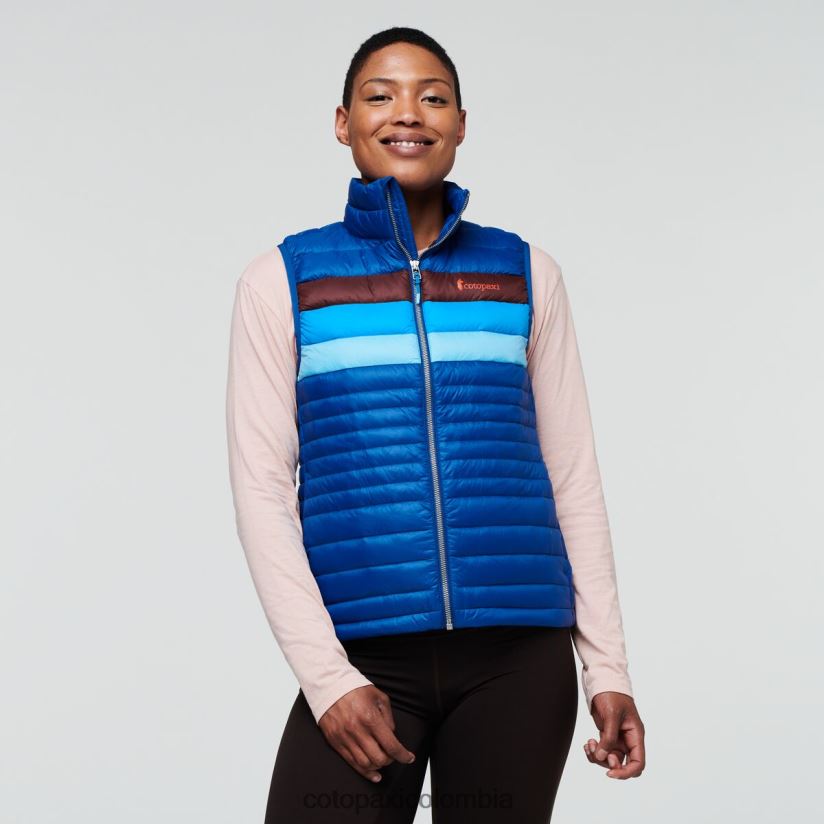 Cotopaxi chaleco de plumas fuego mujer rayas del pacífico XN60D244 ropa