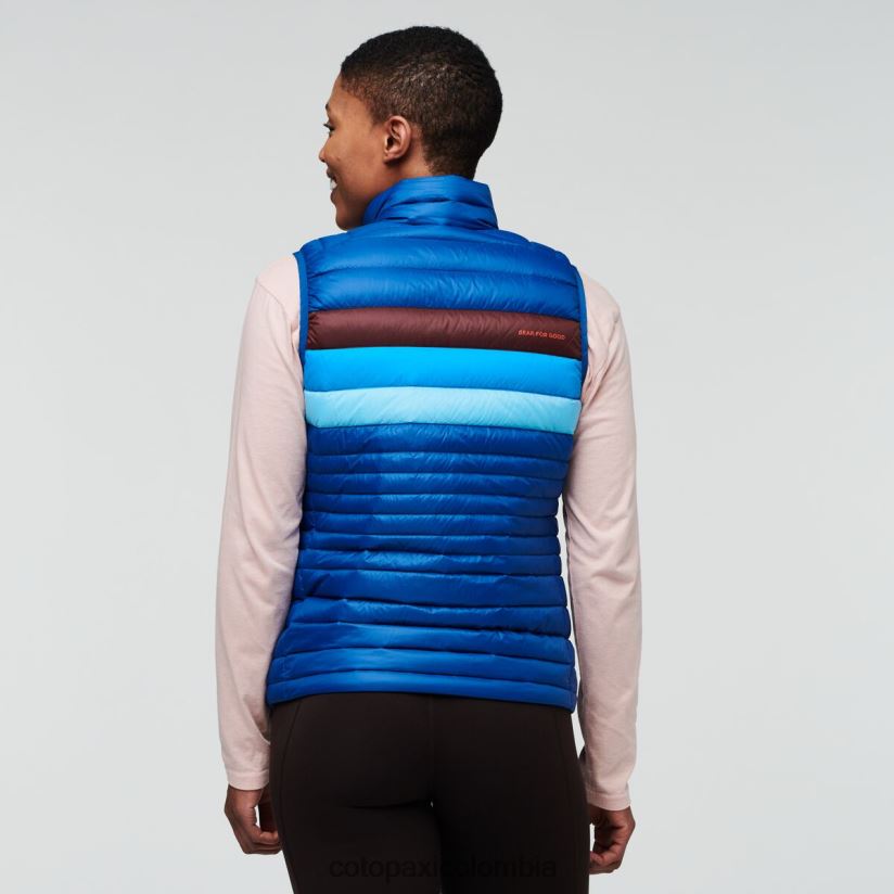 Cotopaxi chaleco de plumas fuego mujer rayas del pacífico XN60D244 ropa