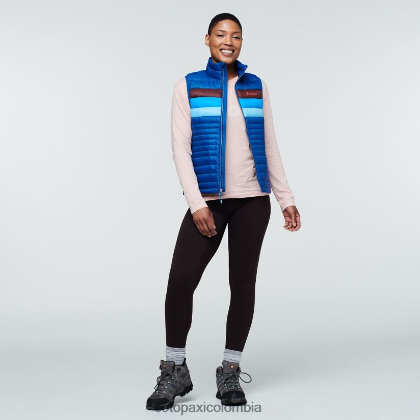 Cotopaxi chaleco de plumas fuego mujer rayas del pacífico XN60D244 ropa