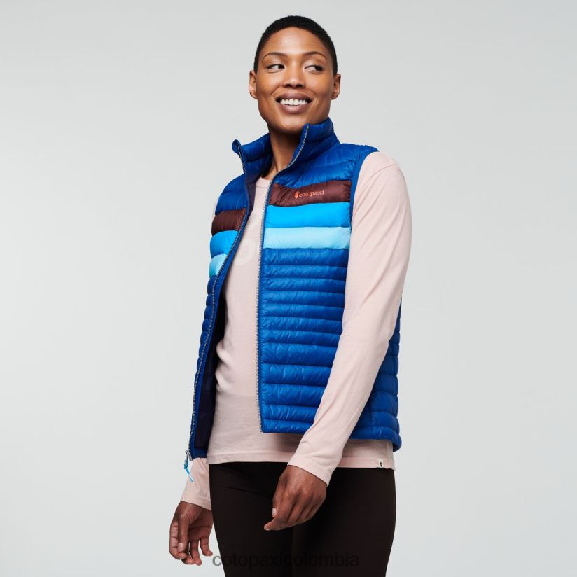 Cotopaxi chaleco de plumas fuego mujer rayas del pacífico XN60D244 ropa