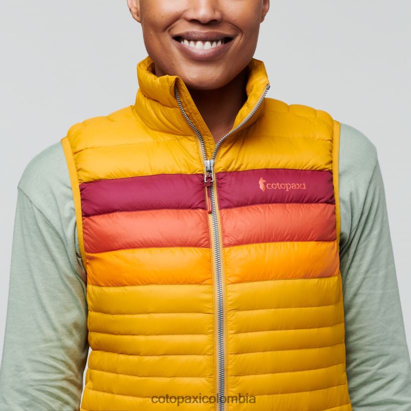Cotopaxi chaleco de plumas fuego mujer rayas ámbar XN60D243 ropa