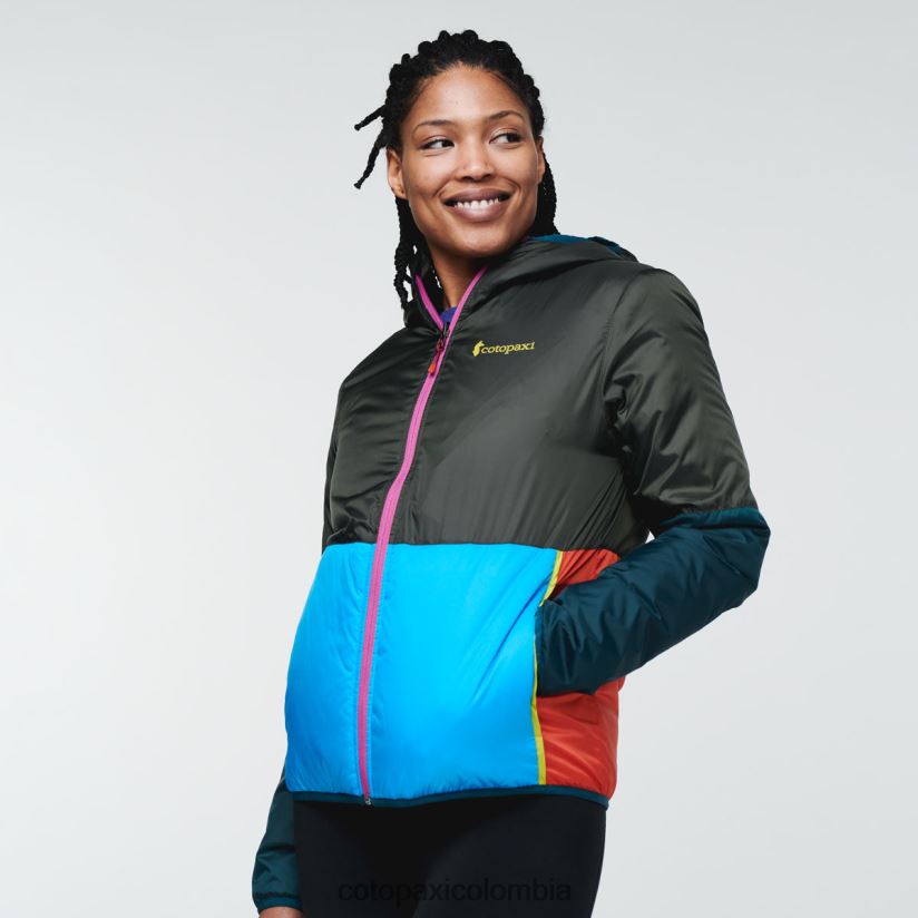 Cotopaxi chaqueta con capucha teca calido mujer corre corre XN60D220 ropa