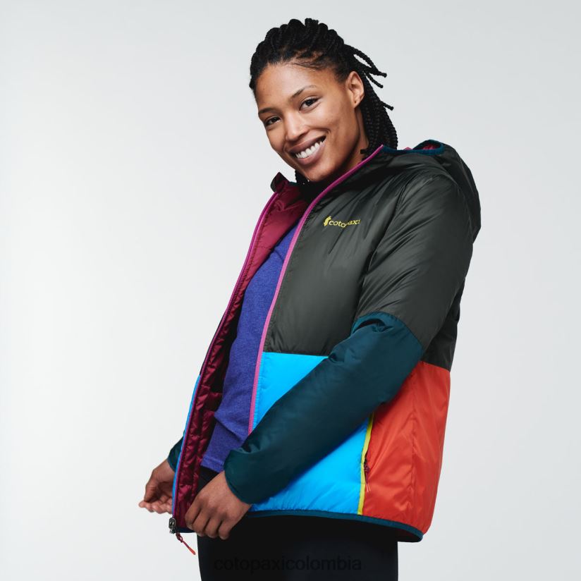 Cotopaxi chaqueta con capucha teca calido mujer corre corre XN60D220 ropa