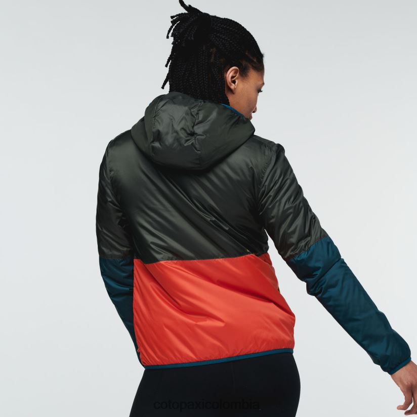 Cotopaxi chaqueta con capucha teca calido mujer corre corre XN60D220 ropa
