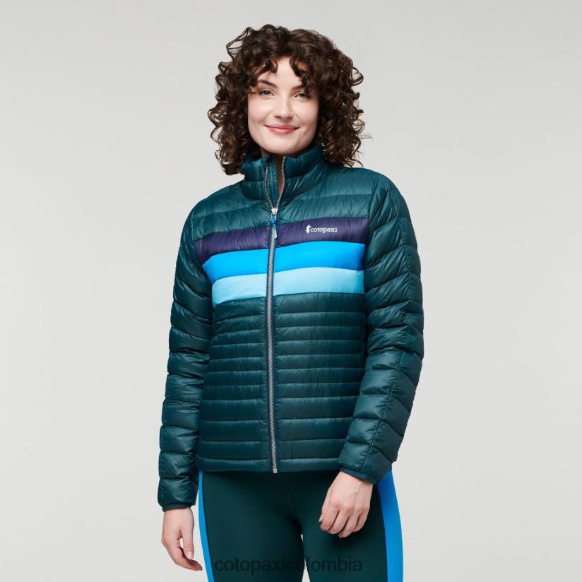 Cotopaxi chaqueta de plumas fuego mujer rayas del océano profundo XN60D232 ropa