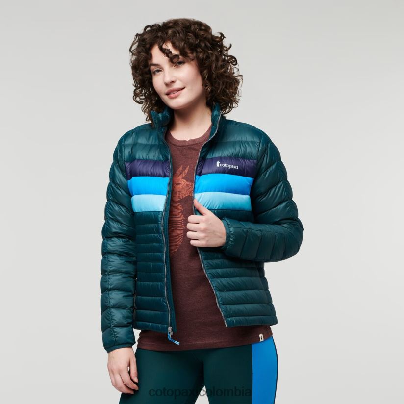 Cotopaxi chaqueta de plumas fuego mujer rayas del océano profundo XN60D232 ropa