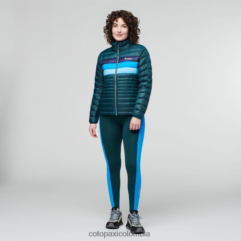 Cotopaxi chaqueta de plumas fuego mujer rayas del océano profundo XN60D232 ropa
