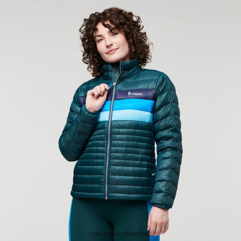 Cotopaxi chaqueta de plumas fuego mujer rayas del océano profundo XN60D232 ropa