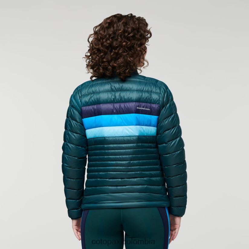 Cotopaxi chaqueta de plumas fuego mujer rayas del océano profundo XN60D232 ropa