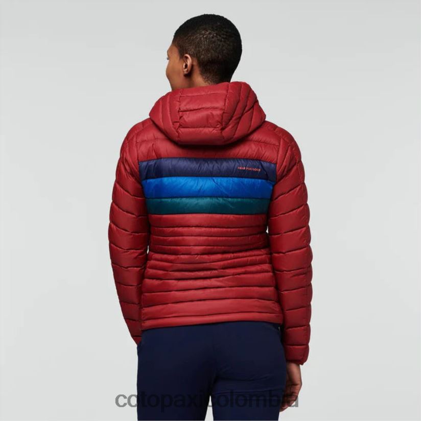 Cotopaxi chaqueta fuego con capucha mujer rayas de grosella XN60D231 ropa