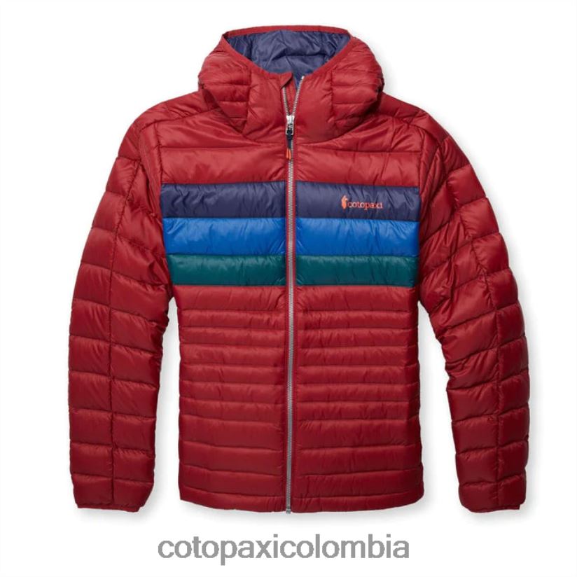 Cotopaxi chaqueta fuego con capucha mujer rayas de grosella XN60D231 ropa