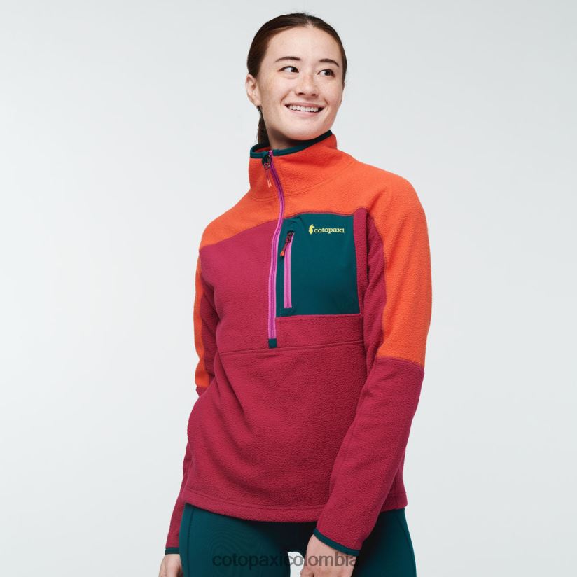 Cotopaxi chaqueta polar abrazo con media cremallera mujer cañón/frambuesa XN60D233 ropa